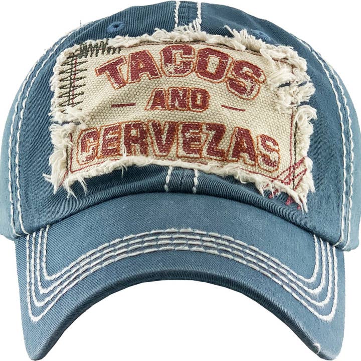 KBETHOS - Wholesale Baseball Cap - Unisex - TACOS AND CERVEZAS Vintage Ballcap