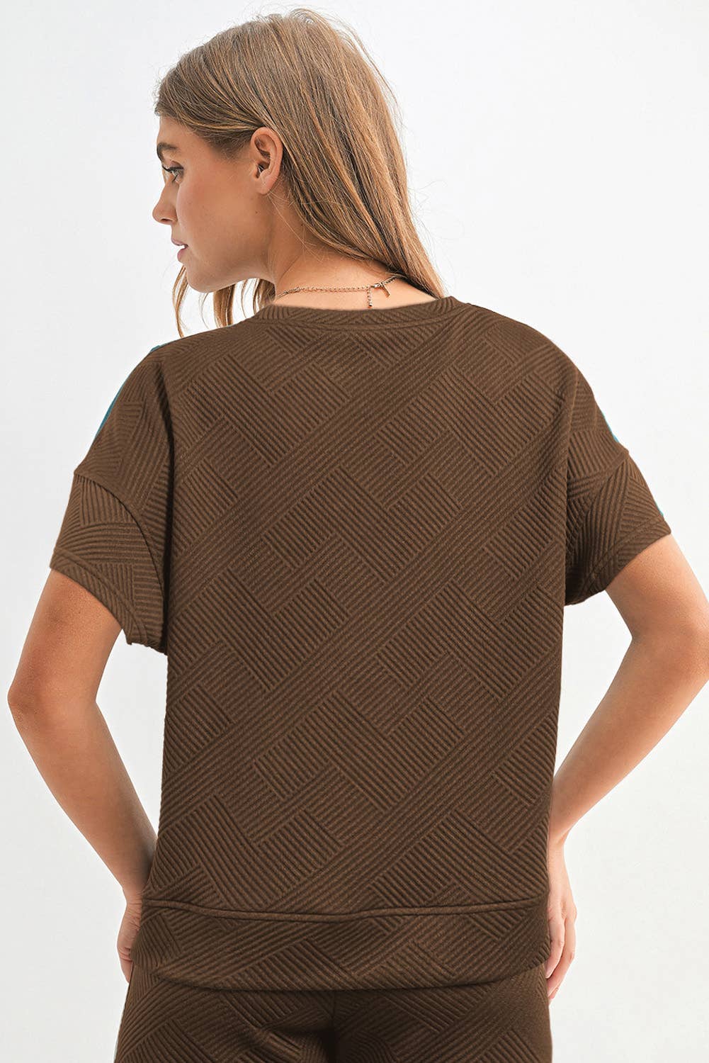 Aapparella - Wholesale Lounge Set - Women's - Women Multi-colored Textured T Shirt and Pants Set | S-2XL2