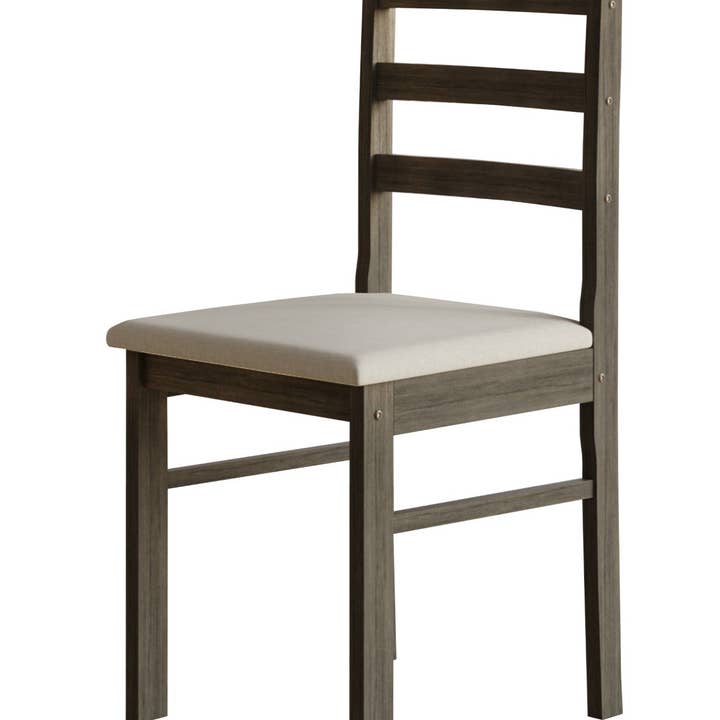 Home Design - Wholesale Chair - 5-Piece Milford Starter Modern Indoor Dining Set, Taupe, Rounded-edge table, Ladder-back chairs, Padded seats, Small-space friendly, Elegant design7