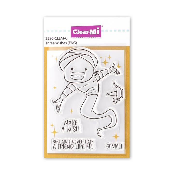 Three Wishes (ENG) gennemsigtige stempler i polymer for engroshandel hos Impronte D'Autore