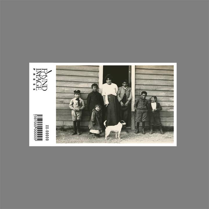 Found Image Press - Wholesale Sticker - Sticker PZ-17 Midwest Immigrant Family with Dog1