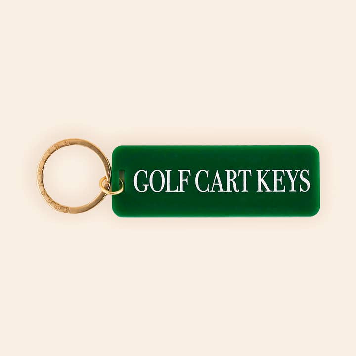 Sleutelhanger voor golfkar-sleutels in rechthoekige vorm voor wholesale door Freshwater Curated Goods