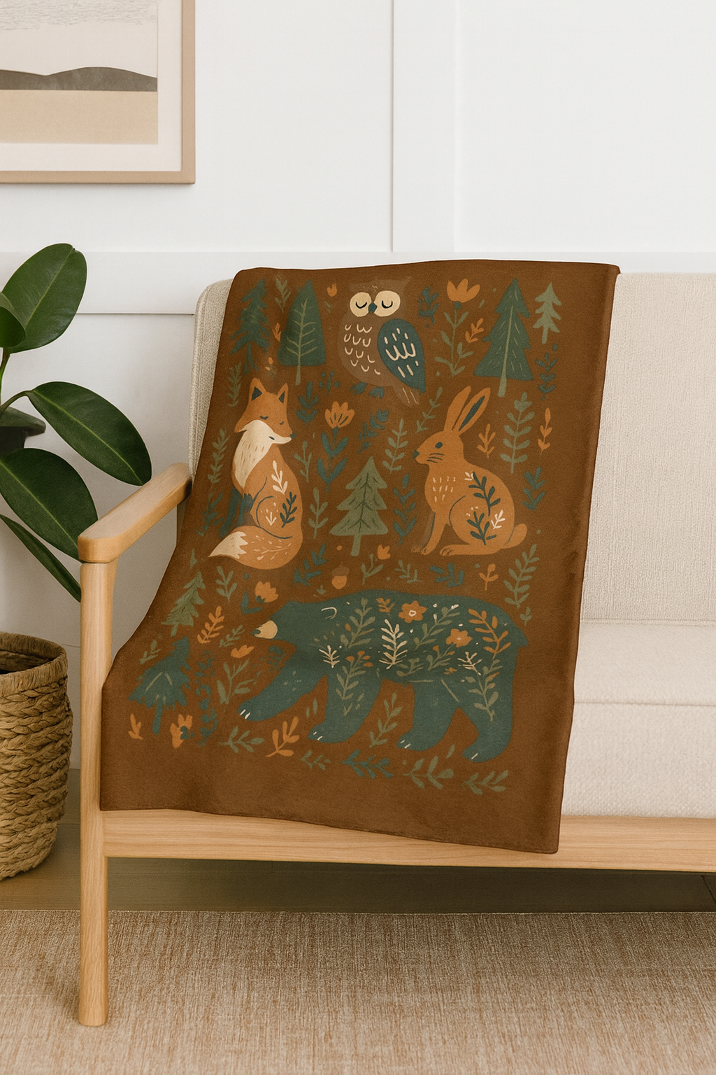 Upside Down Owl Farm - Vente Plaids - Plaid de Village Hivernal Confortable – Doux, Chaud & Festif (Copie)6