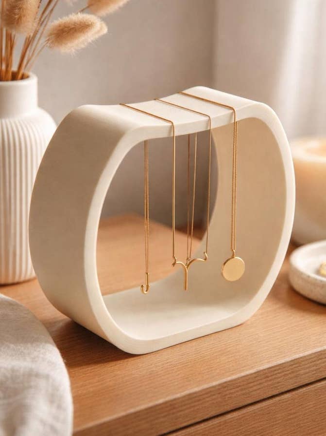 Necklace Holder – Modern Jewelry Display Stand for Necklaces and Chains for wholesale by Kri8 Collective