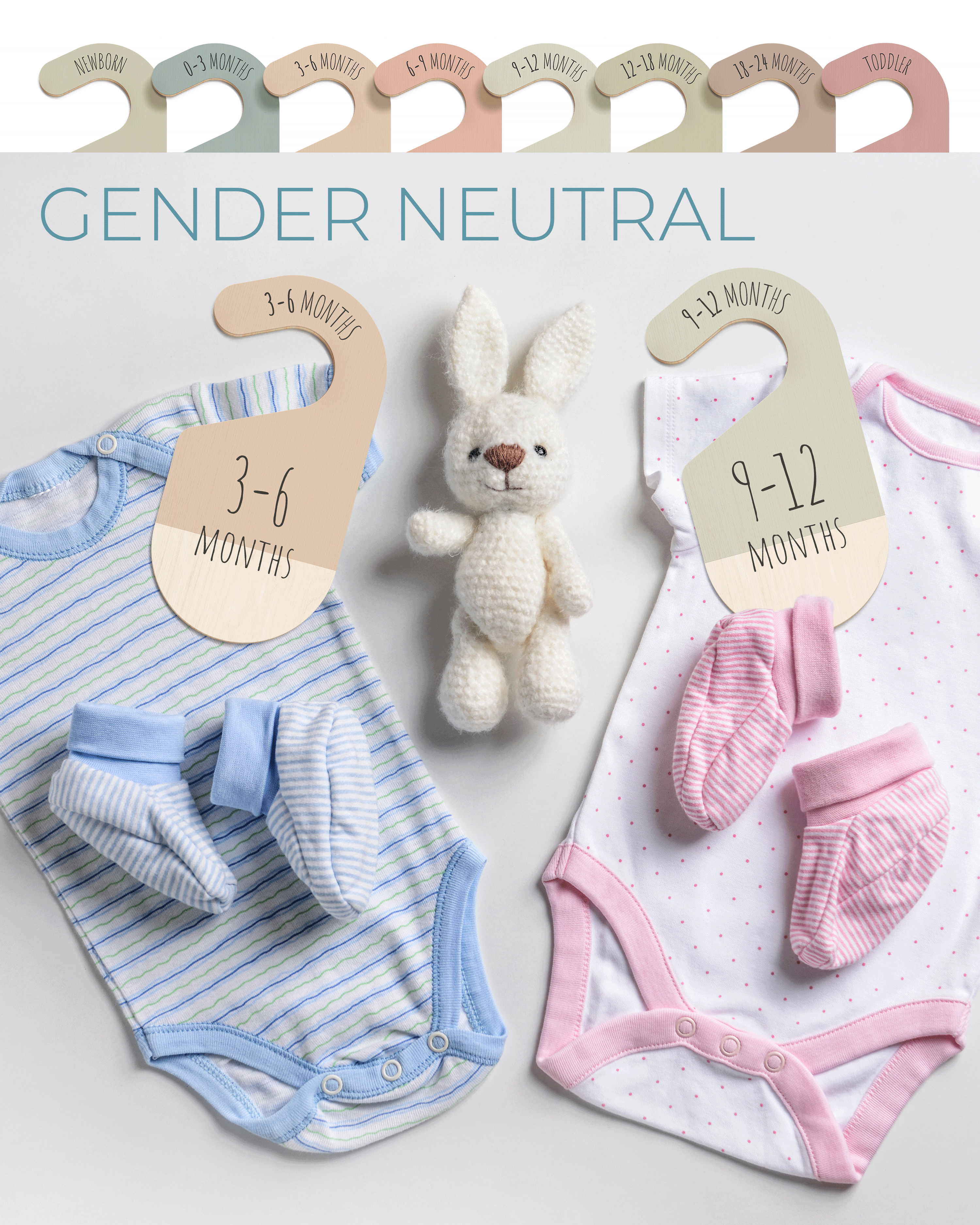 Leib Games – Cabides por atacado – Divisores de Madeira para Guarda-Roupas de Bebê, Organizadores para Armário Infantil6