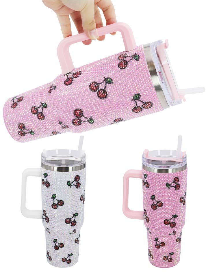 Cherry Bling Frenzy Rustfrit Stål Tumbler for engroshandel hos Cap Zone