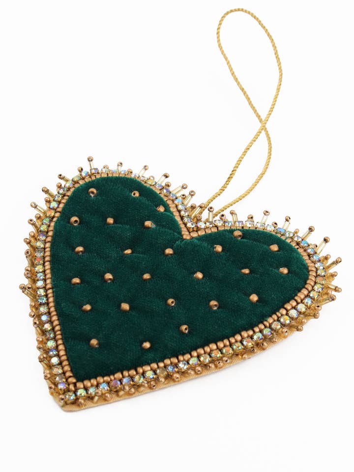 GREEN HEART DECORATION for wholesale by My Doris