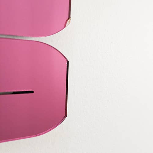 TYST – Engroshandel Vægspejl – Lang akryl krøllet vægspejl - Pink-Misfit1