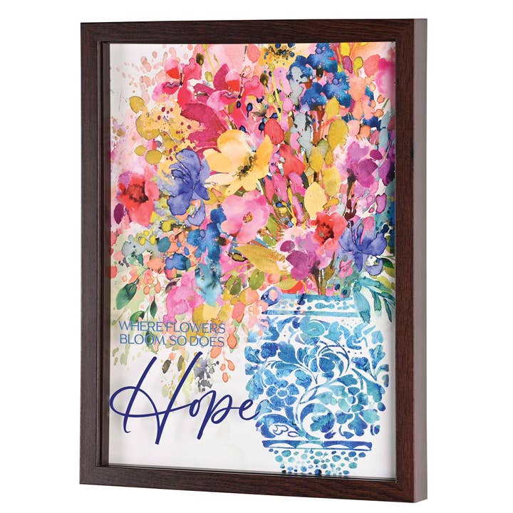 Indrammet vægkunst Hvor blomster blomstrer for engroshandel hos Cottage Garden