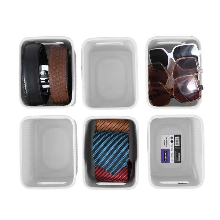 Superio Brand - Wholesale Storage Bin - Ribbed Collection Storage and Organizing Bins, 1.5 Liter-CS17
