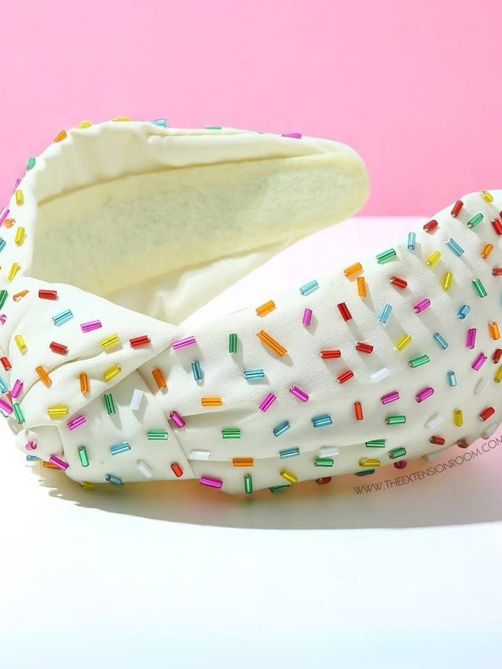 Diadema Sprinkle blanca para venta al por mayor de The Extension Room