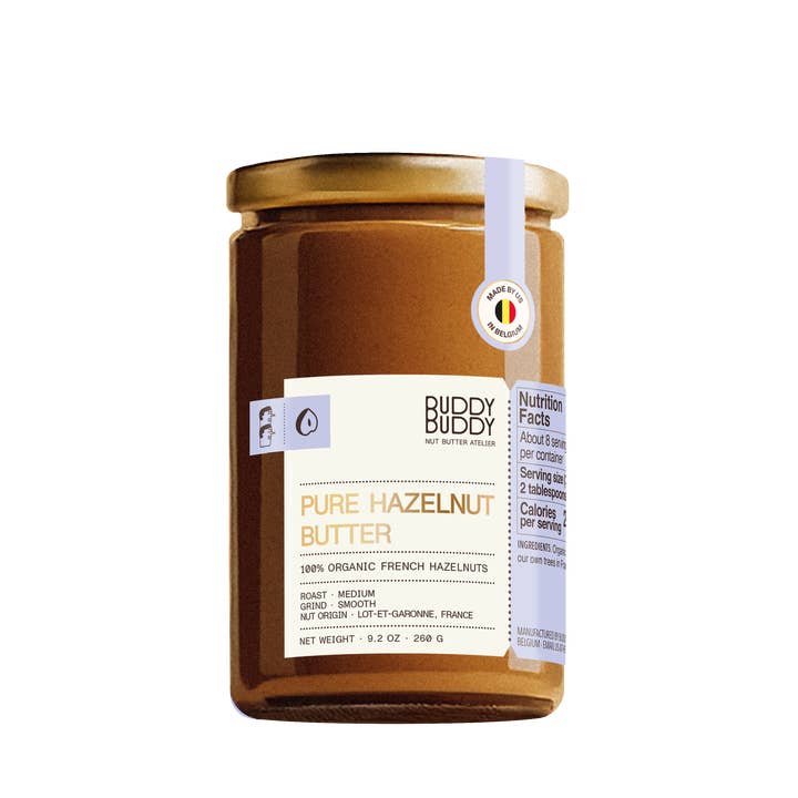 BUDDY BUDDY - Wholesale Nut Butter - Organic Pure Hazelnut Butter – 100% Hazelnuts