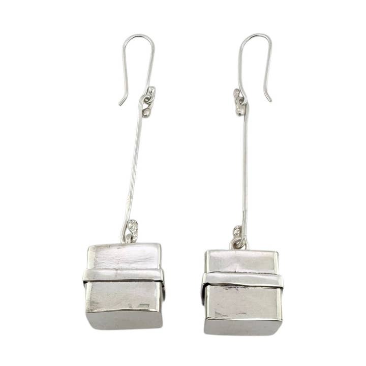 STERLING SILVER ICE CUBE EARRINGS for wholesale by Balaam Design