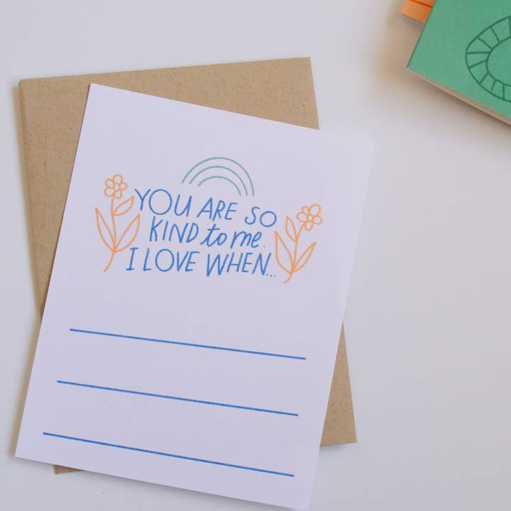 Lo que me encanta de ti, tarjeta para rellenar para niños para venta al por mayor de give with joy