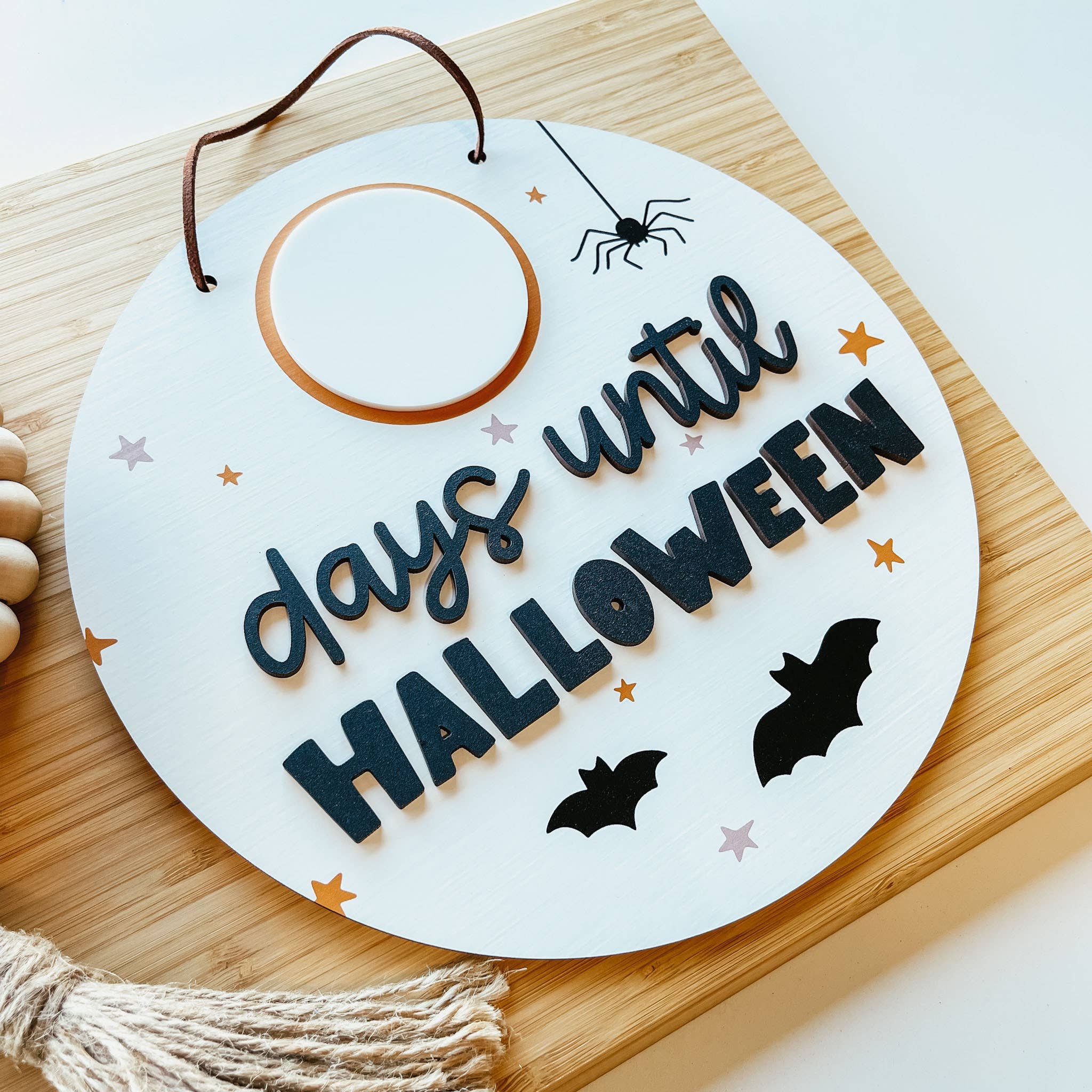 Knotty Design Co. - Wholesale Sign - Halloween Countdown Mini Round Sign2