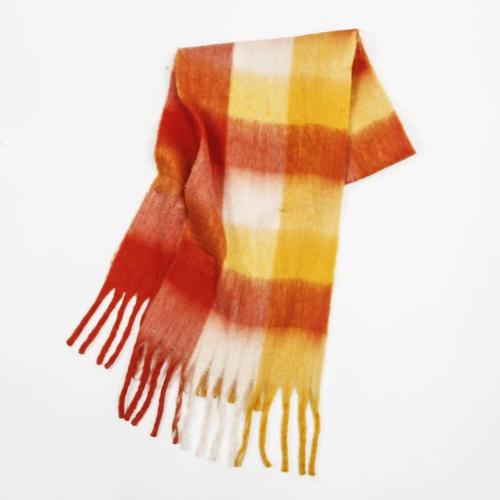 MKS America - Wholesale Scarf - Women's - Colorful Plaid Scarf Shawl Scarf16