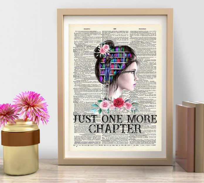 Crazilyhumbledesigns - Wholesale Kunstprint - Vintage woordenboekafdrukken, geen frame, nog een hoofdstuk, B1