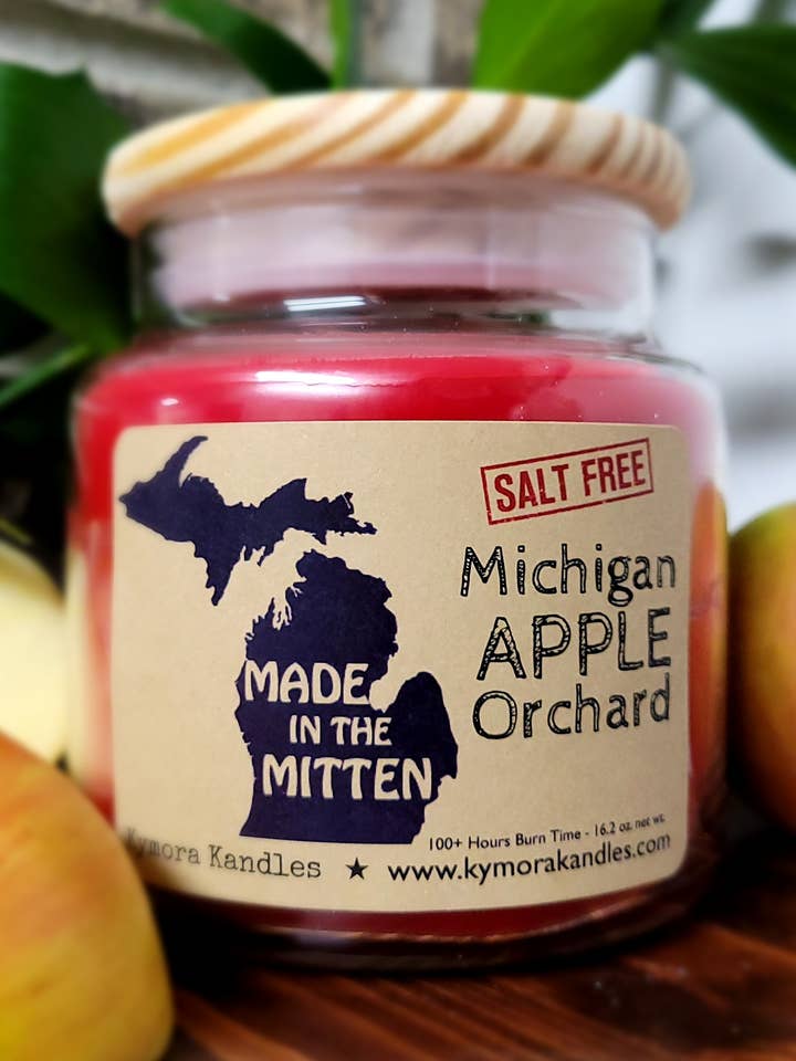 Large Kylie Jar Candle - Michigan Apple Orchard for wholesale by Kymora Kandles
