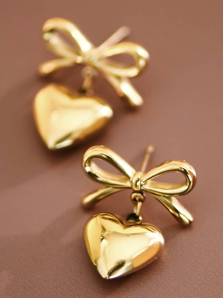 18K vergoldete wasserdichte Edelstahl-Ohrringe - 7628 für den Großhandel von Mia Accessories