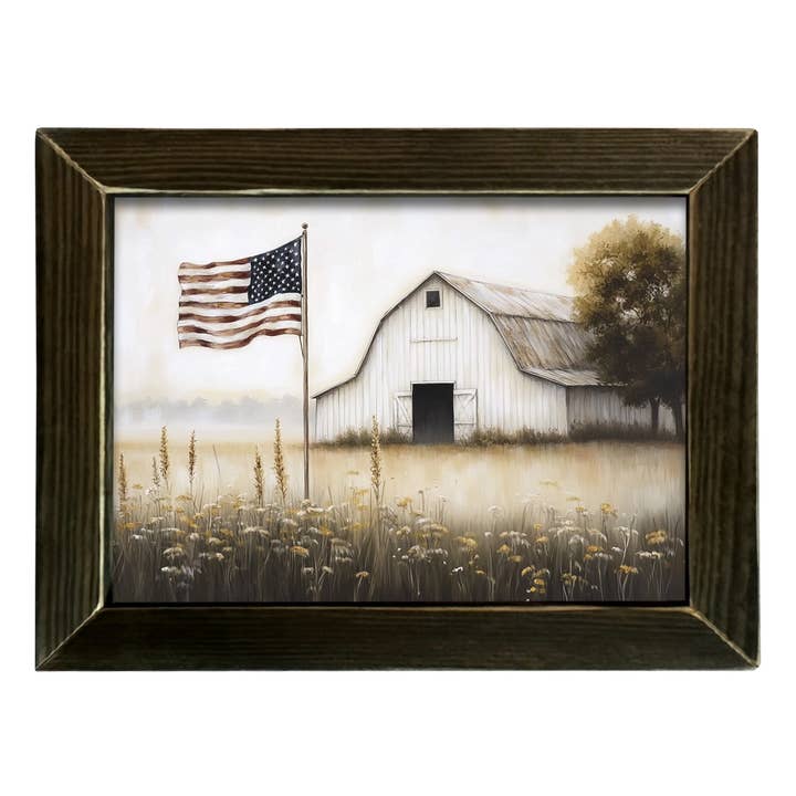 HMK930L Patriotisk Vit Ladugård för wholesale av JanMichaels Art & Home