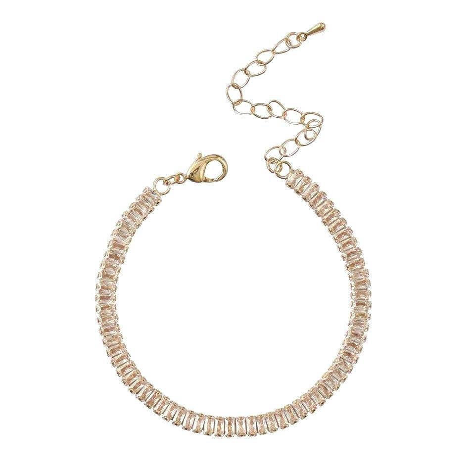 Wholesale CZ crystal Barquette point stone Bracelet for your