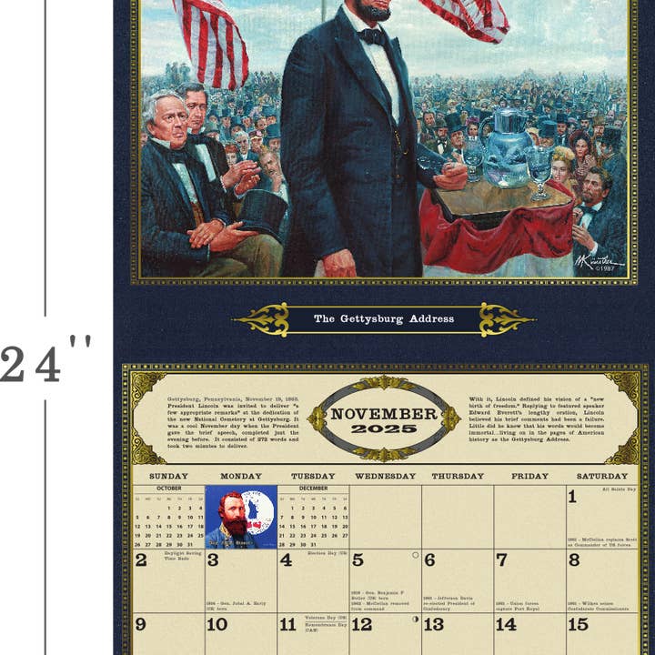 History Calendars - Wholesale Calendar - The NEW 2025 Mort Künstler Civil War Calendar