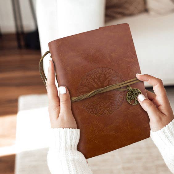 Original Source - Wholesale Journal/Diary - Leatherette Journal - Tree of Life - Brown1