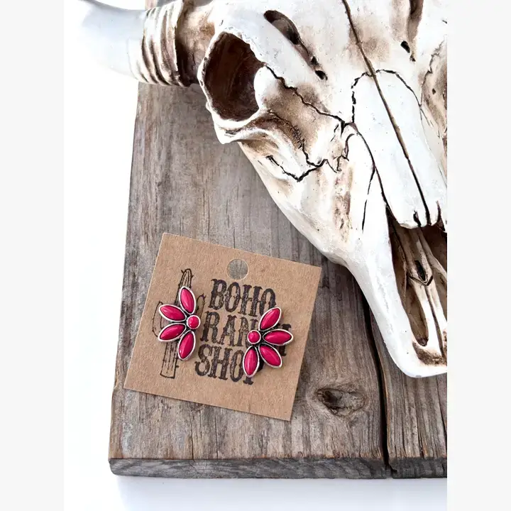 Boho Ranch Shop - Wholesale Stud/Post Earrings - Western Style Stone Stud Earrings3