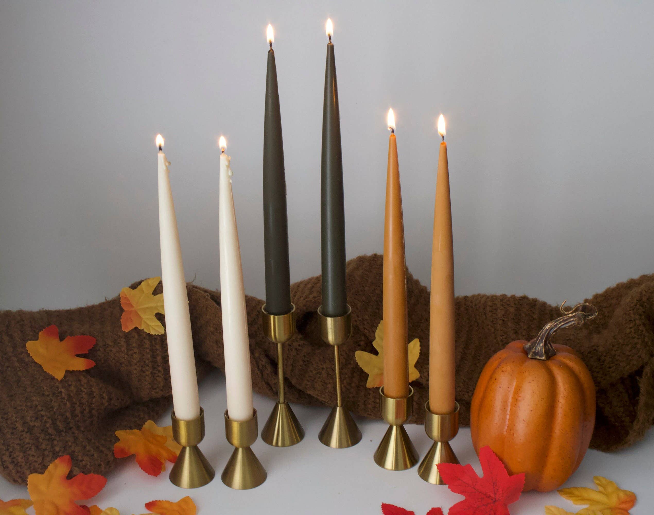 MarneyAsh - Wholesale Tapered Candle/Candlestick - Icicle Taper Candlesticks Set, Beeswax Soy Candle, Candle7