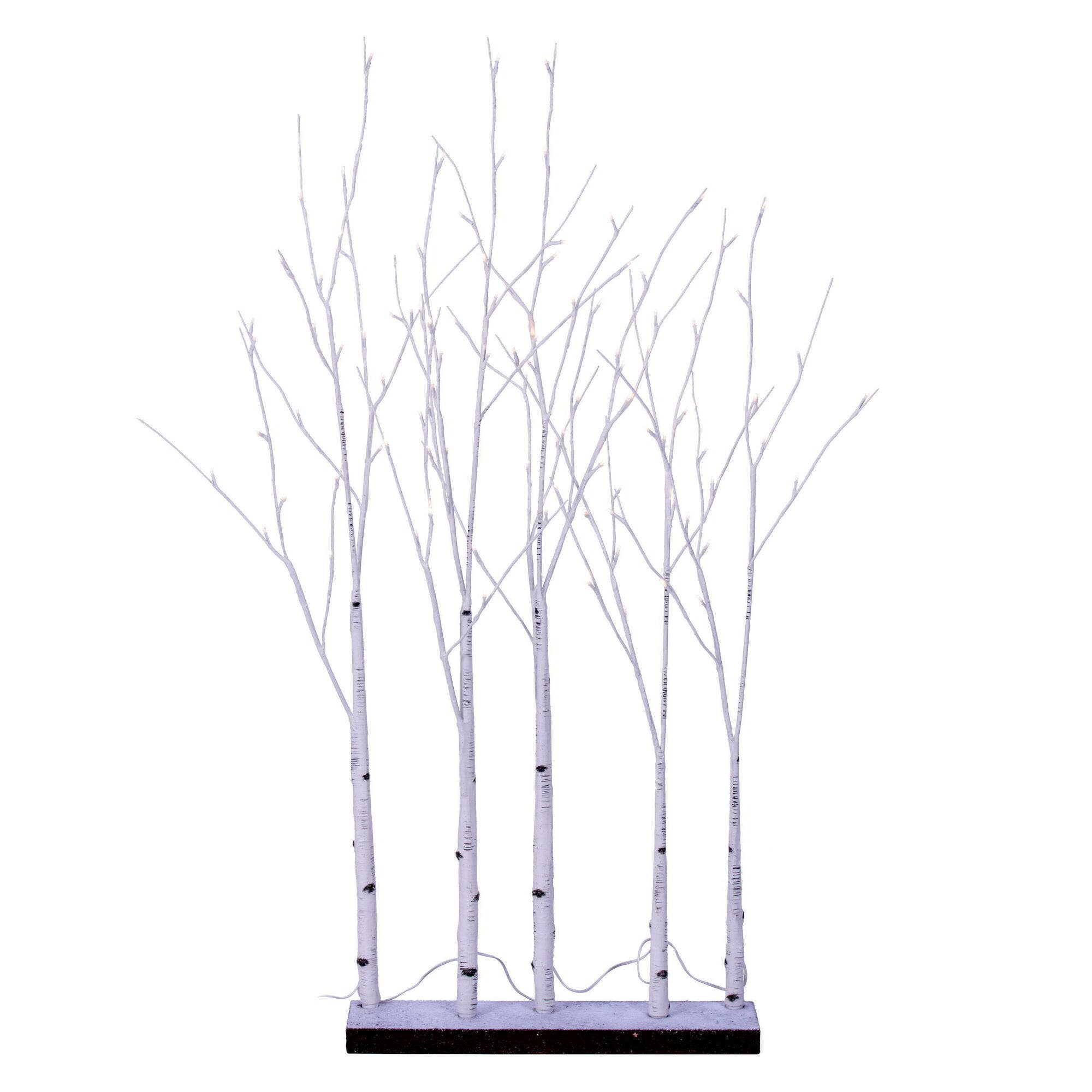 Vickerman 4' White Birch Tree Grove LED104WW 5/Set for wholesale on Faire0