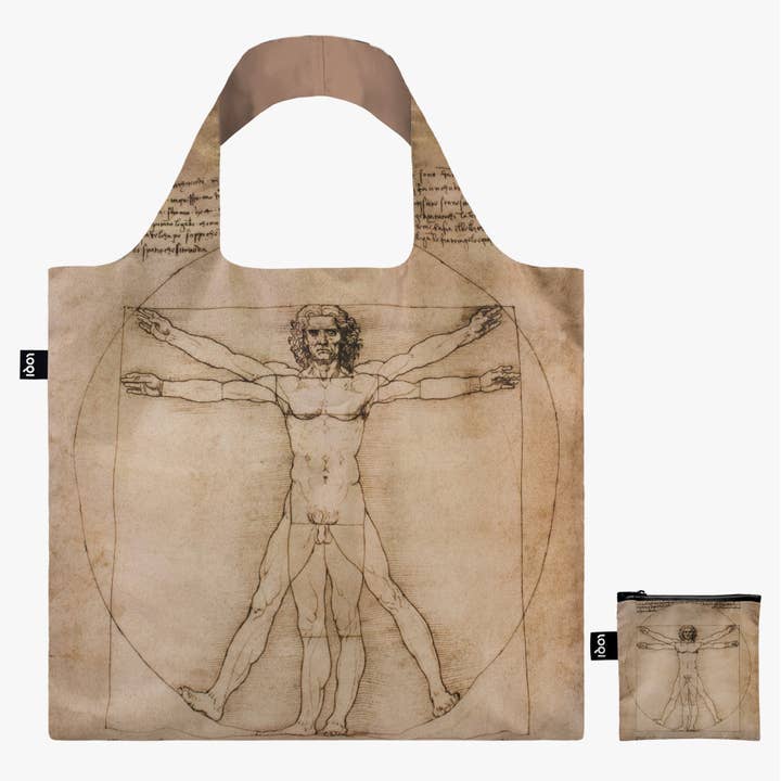 LEONARDO DA VINCI Bolsa Reciclada Homem Vitruviano por atacado de LOQI