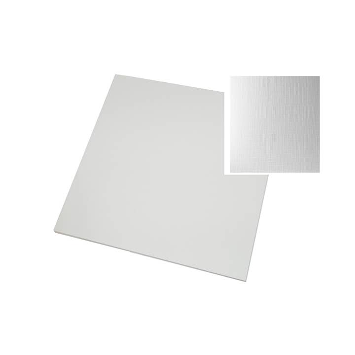Line 2355 – 20 sheets 12x12 white Linen 300gsm for wholesale by Craft UK