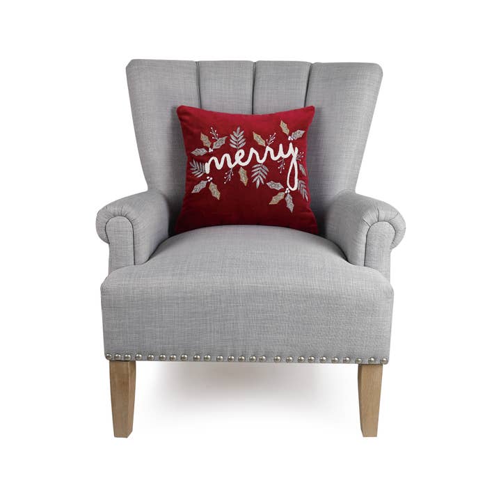 Peking Handicraft - Wholesale Throw/Decorative Pillow - Gilded Merry Embroidered Pillow1