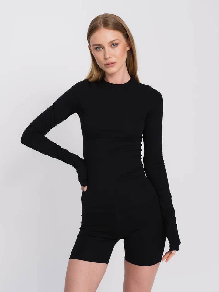 Shorts ajustados tipo biker de tela suave para venta al por mayor de DOLLINA