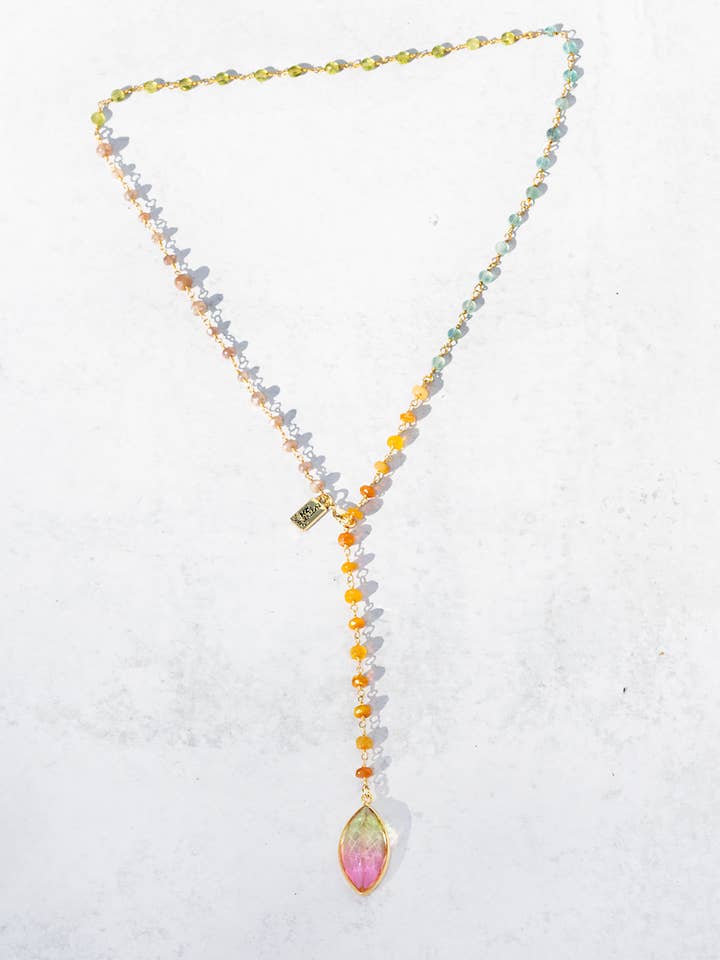 AQUARELL UND HALSKETTE — SORBET für den Großhandel von Native Gem