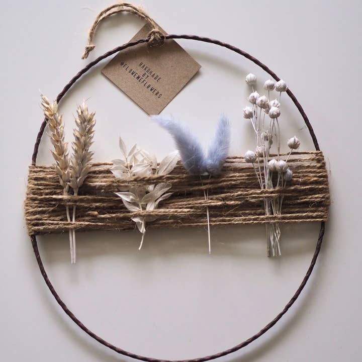 Floweme - Wholesale Wreath - Dried Flower Wreath | Wreath | Flower Loop | Blue