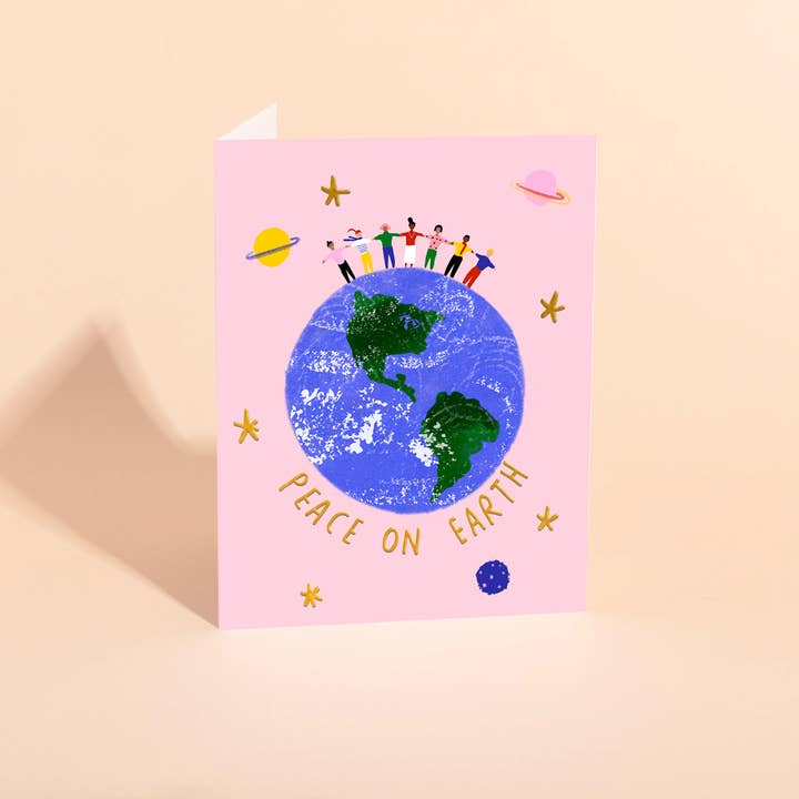 PEACE ON EARTH - Carte de vœux pour la vente par Carolyn Suzuki