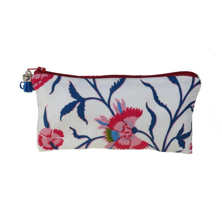 Supplement D'AM - Wholesale Pouch - Women's - Bird of Paradise Blue Red Cotton Pouch0