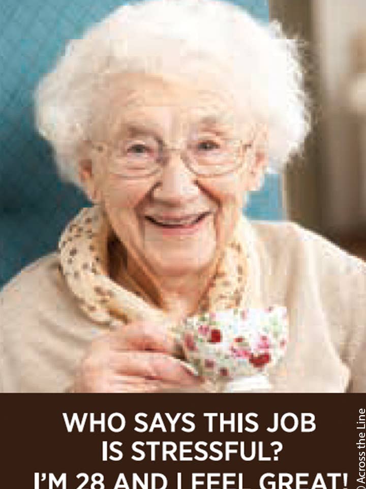 Magnet: Who says this job is stressful? for wholesale by Ephemera