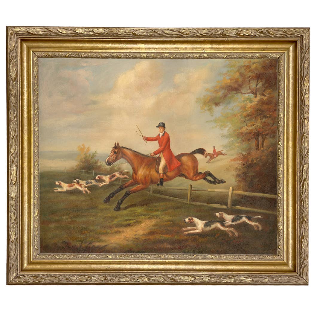 Madison Bay Co. - Historical Home Decor Reproductions - Wholesale Painting/Drawing - Fox Hunting Scene Vintage Painting Print on Canvas16