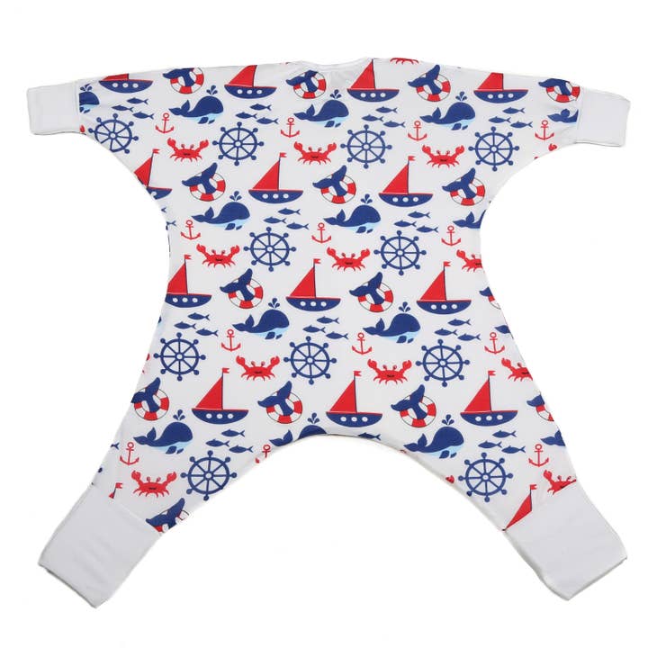 Sleeping Baby - Wholesale Sleepsuit - Baby - Boy Nautical Flying Squirrel Pajama - Lightweight