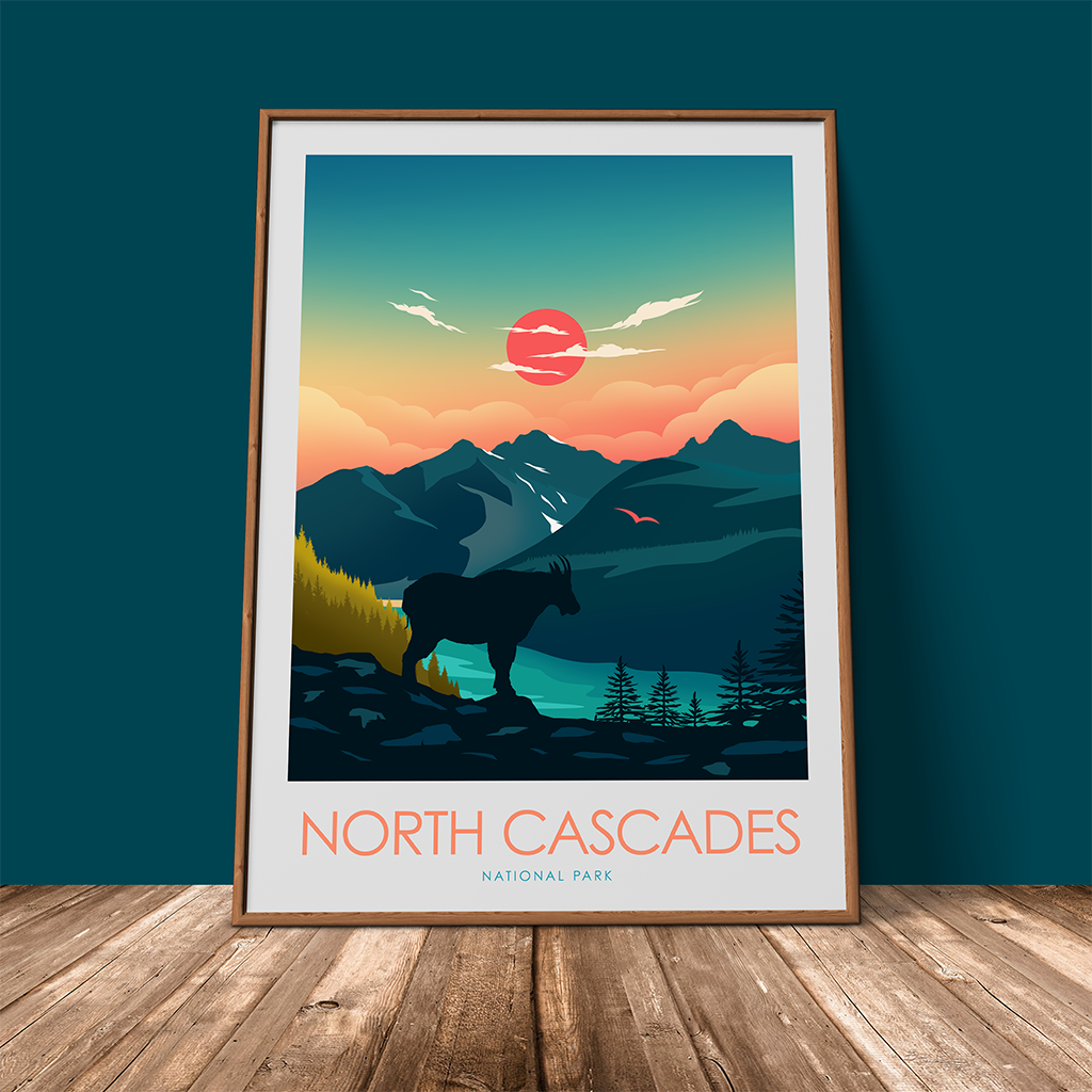 Studio Inception – wholesale Art print – North Cascades National Park Minimalist Print3