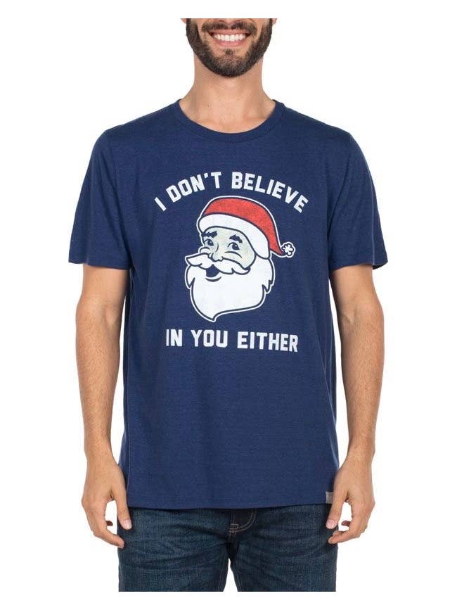 Tipsy Elves - Wholesale T-Shirt (Graphic) - Men's - I Don't Believe In You Either T-Shirt - Men's Christmas Tee1