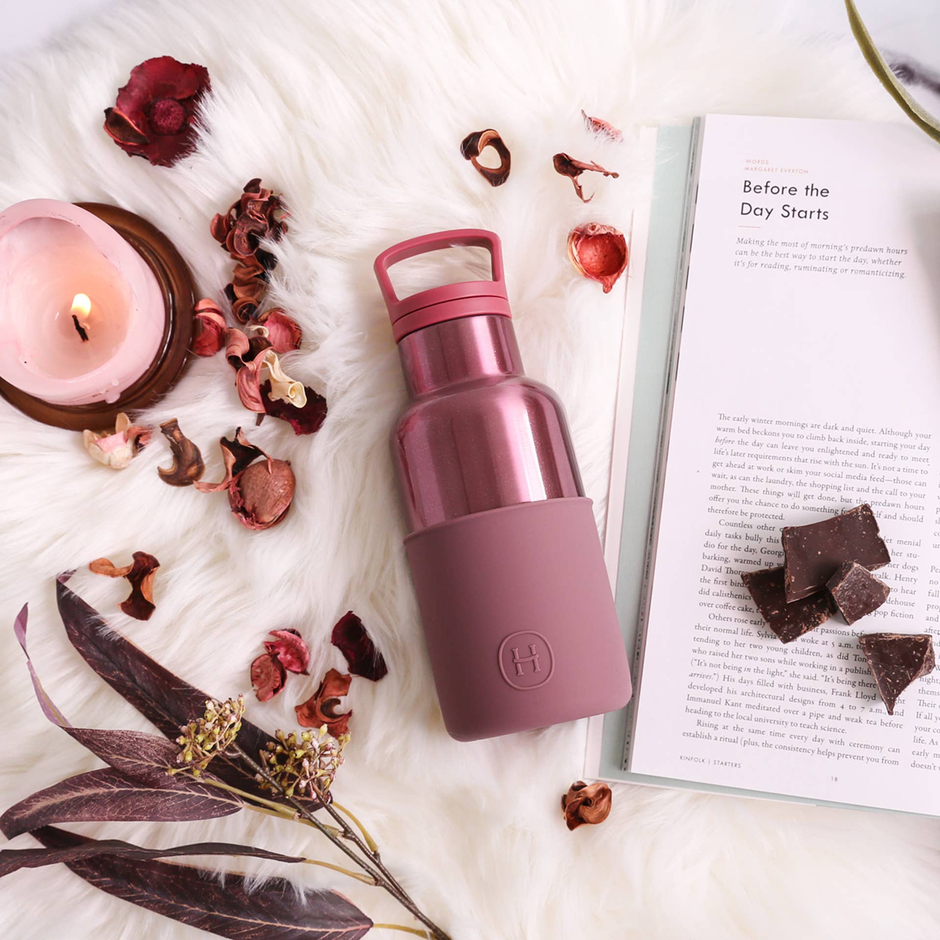 HYDY - Venta al por mayor Botellas de agua - Botella termo Cincin Oro Rosa14