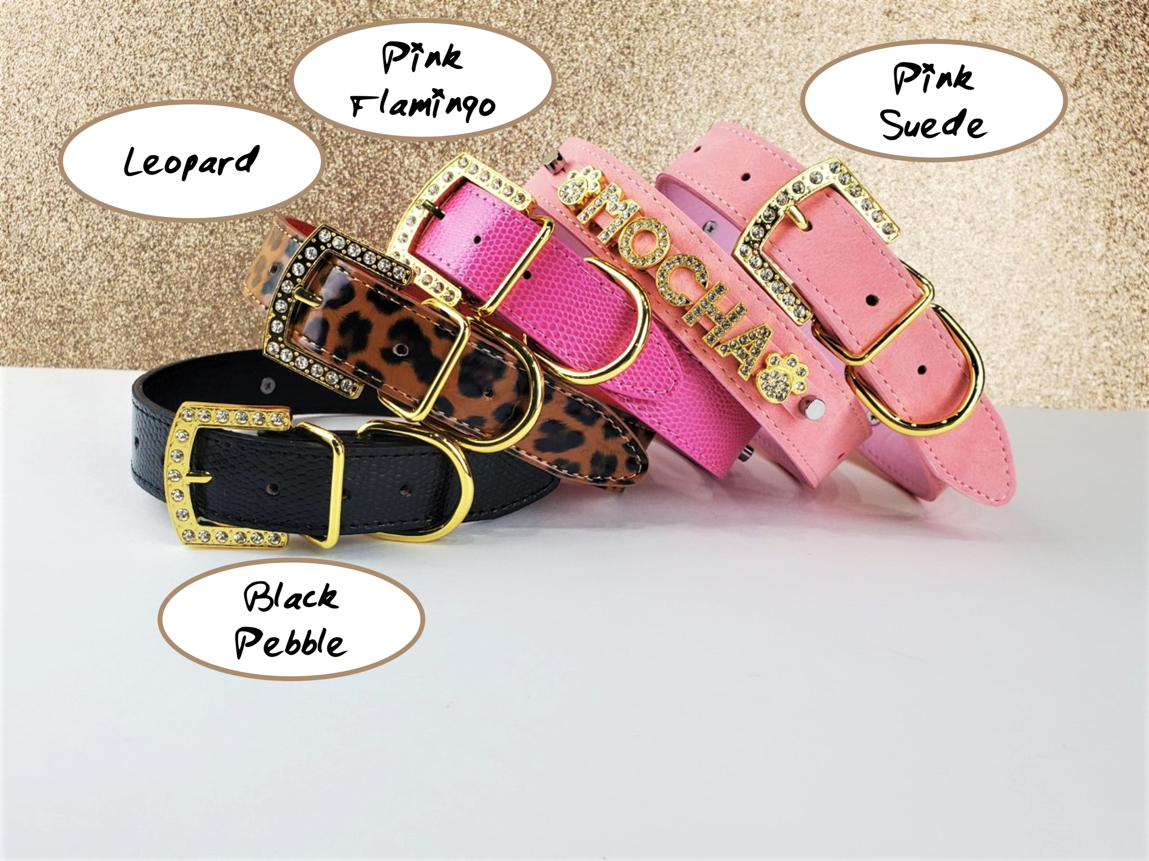 House of FurBaby - Wholesale Pet Collar - Cat/Dog - Personalized Pet Collar | Gold Luxe - 6 color choices18