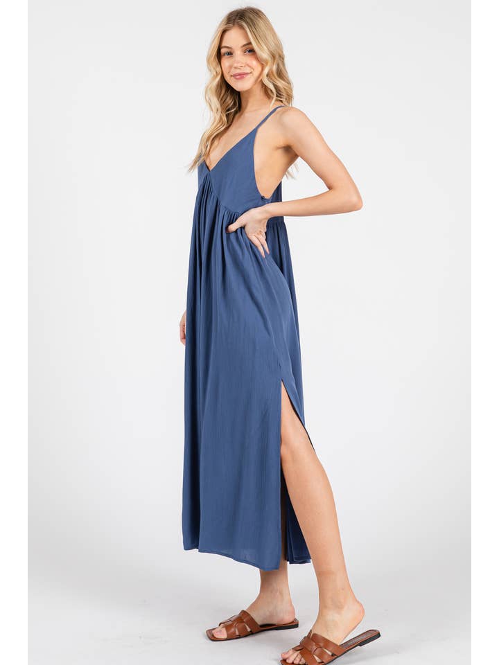 Final Touch - Venta al por mayor Vestido - Mujer - Vestido Cami de Corte Imperio con Escote en V Profundo - ND410462