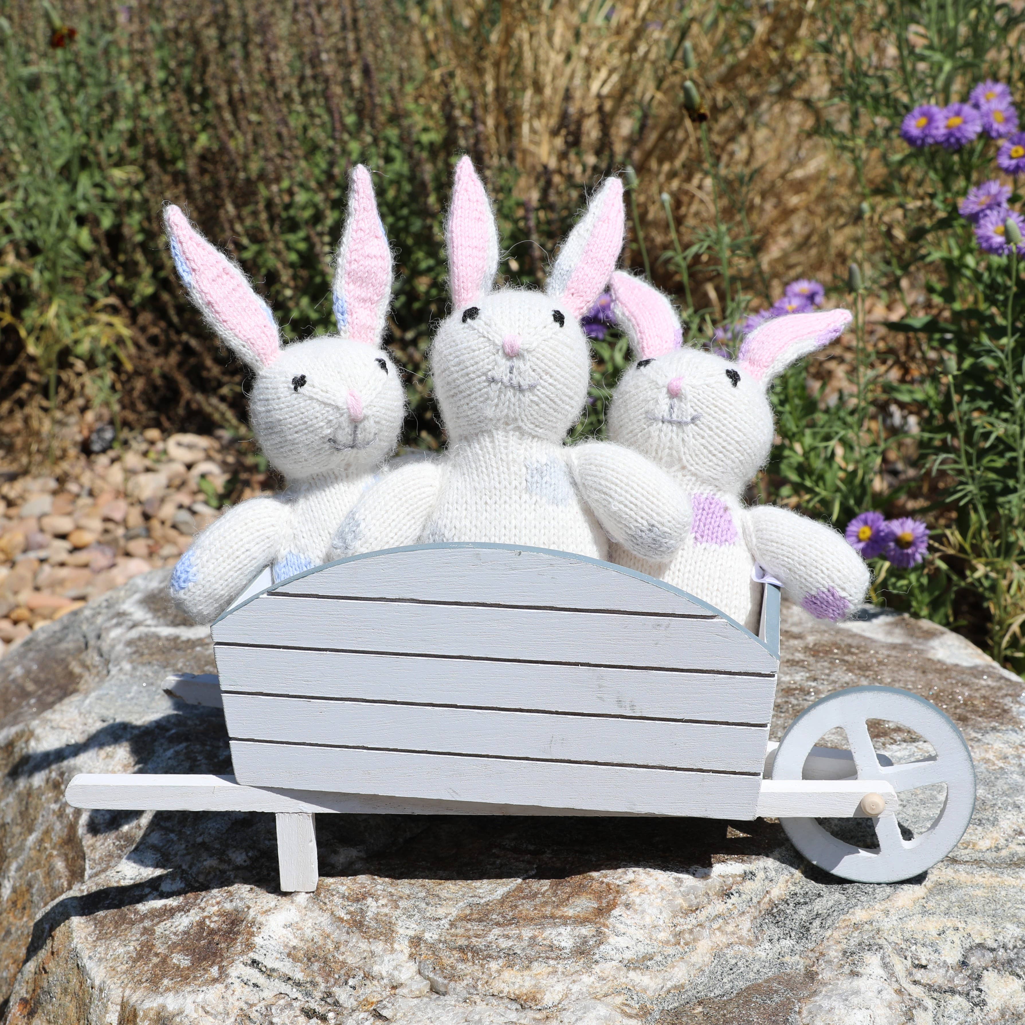 Melange Collection - Wholesale Stuffed/Plush Toy - Kids & Baby - Handmade Knit Bunnies With Pastel Spots - Fair Trade Toy1