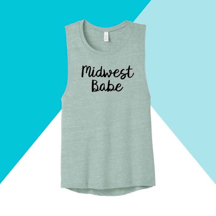 Midwest Babe Women's Muscle Tank for wholesale by North Owl Apparel