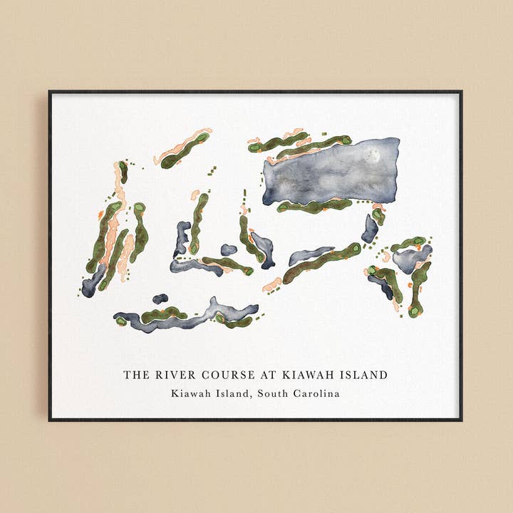 The River Course at Kiawah Island Golf Print for wholesale by ally aiken design