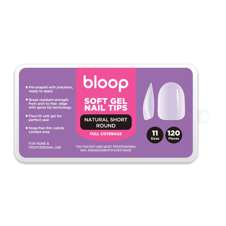 bloop make up made easy - Wholesale Press-on/fake nails - G2003 Natural Round Nail Tips 120 Pcs